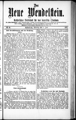 Wendelstein Dienstag 4. Juni 1878