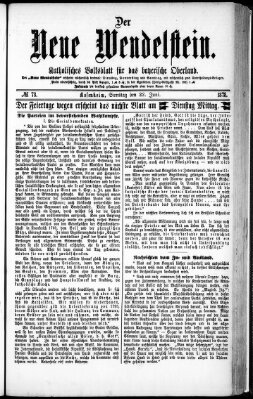 Wendelstein Samstag 22. Juni 1878