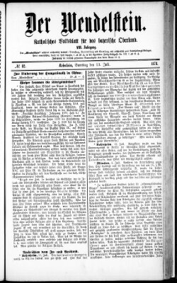 Wendelstein Samstag 13. Juli 1878