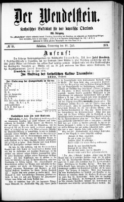 Wendelstein Donnerstag 18. Juli 1878