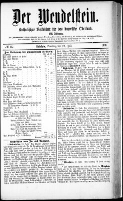 Wendelstein Samstag 20. Juli 1878