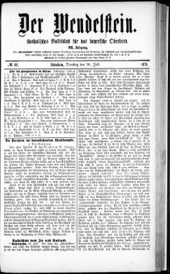 Wendelstein Dienstag 30. Juli 1878