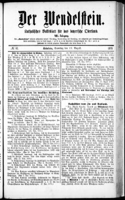 Wendelstein Samstag 17. August 1878