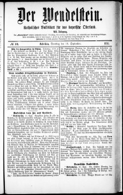 Wendelstein Samstag 14. September 1878