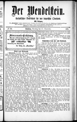 Wendelstein Samstag 21. September 1878