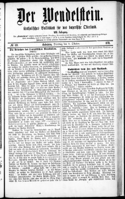 Wendelstein Dienstag 8. Oktober 1878