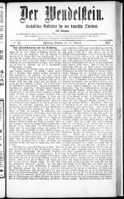 Wendelstein Dienstag 15. Oktober 1878