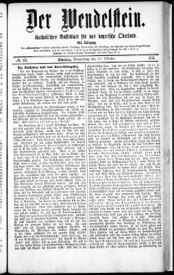 Wendelstein Donnerstag 17. Oktober 1878