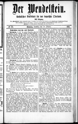 Wendelstein Samstag 19. Oktober 1878