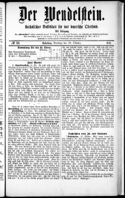 Wendelstein Dienstag 29. Oktober 1878