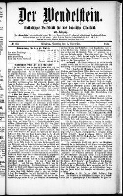 Wendelstein Samstag 9. November 1878