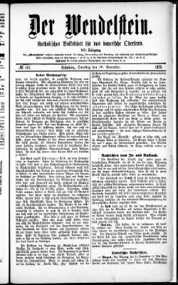 Wendelstein Samstag 30. November 1878