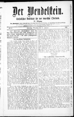 Wendelstein Dienstag 4. Januar 1881