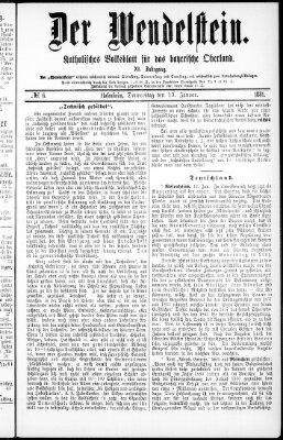 Wendelstein Donnerstag 13. Januar 1881