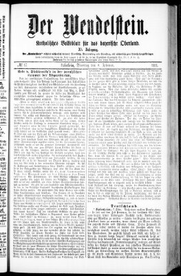 Wendelstein Dienstag 8. Februar 1881