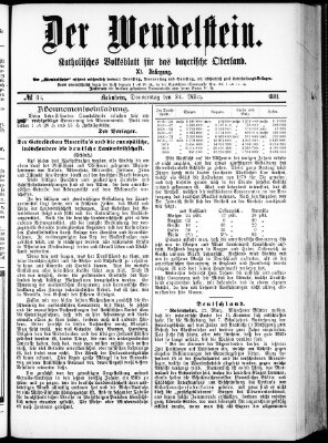 Wendelstein Donnerstag 24. März 1881