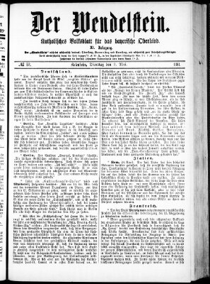 Wendelstein Dienstag 3. Mai 1881