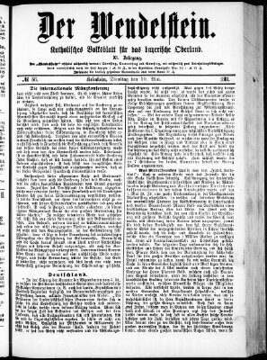 Wendelstein Dienstag 10. Mai 1881