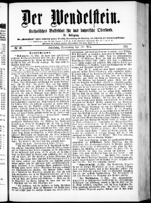 Wendelstein Donnerstag 19. Mai 1881