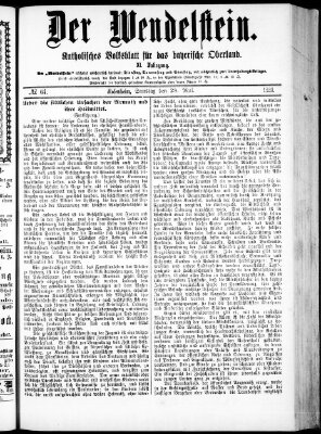 Wendelstein Samstag 28. Mai 1881