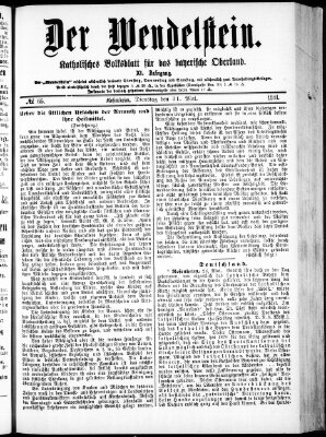 Wendelstein Dienstag 31. Mai 1881