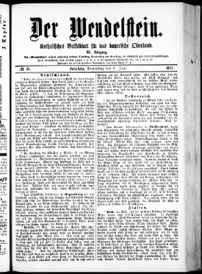 Wendelstein Donnerstag 2. Juni 1881