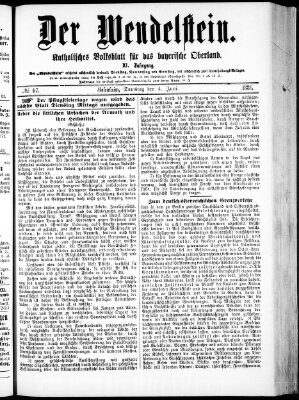 Wendelstein Samstag 4. Juni 1881