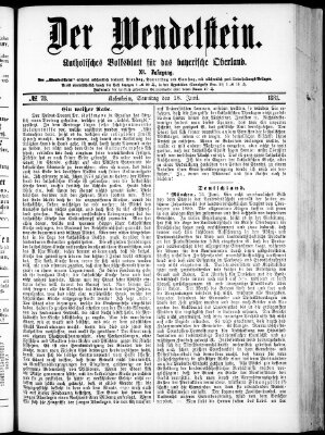 Wendelstein Samstag 18. Juni 1881