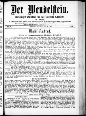 Wendelstein Dienstag 5. Juli 1881