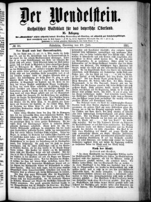 Wendelstein Samstag 23. Juli 1881