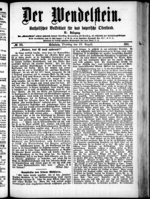 Wendelstein Dienstag 23. August 1881