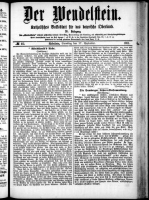 Wendelstein Samstag 17. September 1881