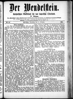 Wendelstein Dienstag 4. Oktober 1881