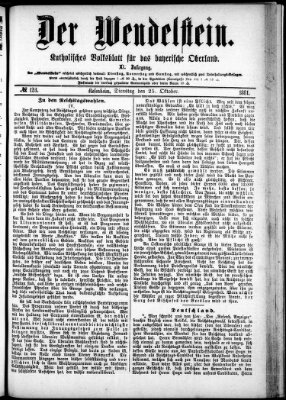 Wendelstein Dienstag 25. Oktober 1881