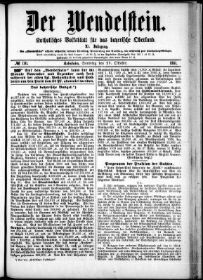 Wendelstein Samstag 29. Oktober 1881