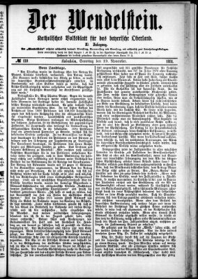 Wendelstein Samstag 19. November 1881