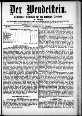 Wendelstein Samstag 26. November 1881