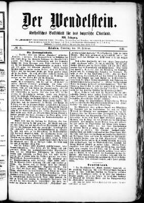 Wendelstein Samstag 10. Februar 1883