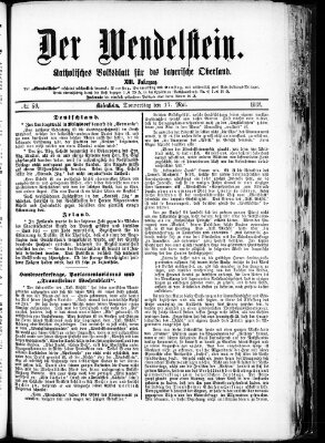 Wendelstein Donnerstag 17. Mai 1883