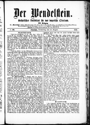 Wendelstein Donnerstag 23. August 1883