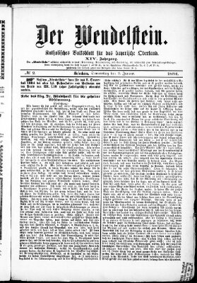 Wendelstein Donnerstag 3. Januar 1884