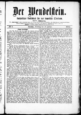 Wendelstein Samstag 19. Januar 1884