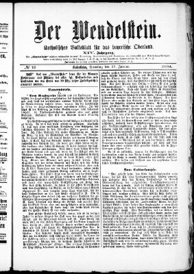 Wendelstein Samstag 26. Januar 1884