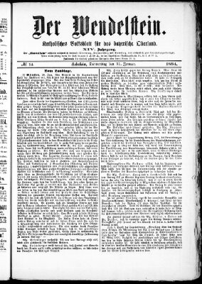 Wendelstein Donnerstag 31. Januar 1884