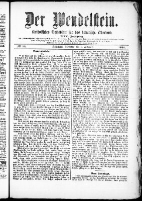 Wendelstein Dienstag 5. Februar 1884