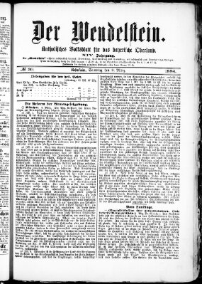 Wendelstein Samstag 8. März 1884