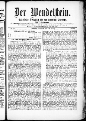 Wendelstein Mittwoch 19. März 1884