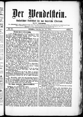 Wendelstein Samstag 22. März 1884