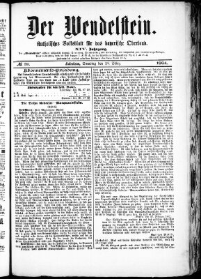 Wendelstein Samstag 29. März 1884