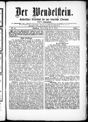 Wendelstein Donnerstag 3. April 1884